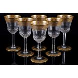 St. Louis Thistle Gold 6 Südweingläser, dessert wine glasses,