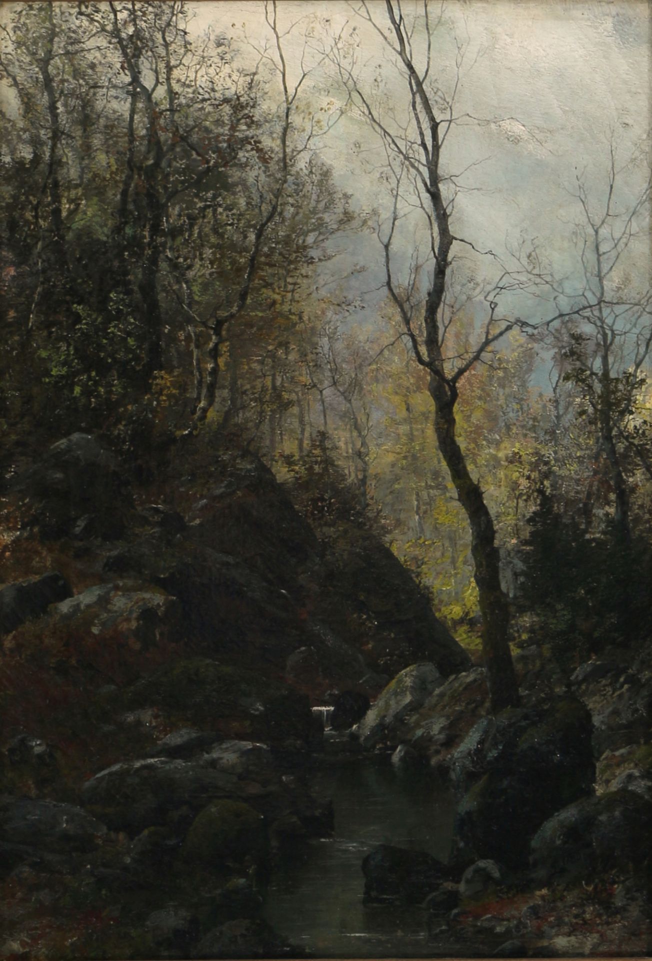 Georg Oeder (1846-1931) Waldlandschaft mit Bachlauf, forest landscape with creek,