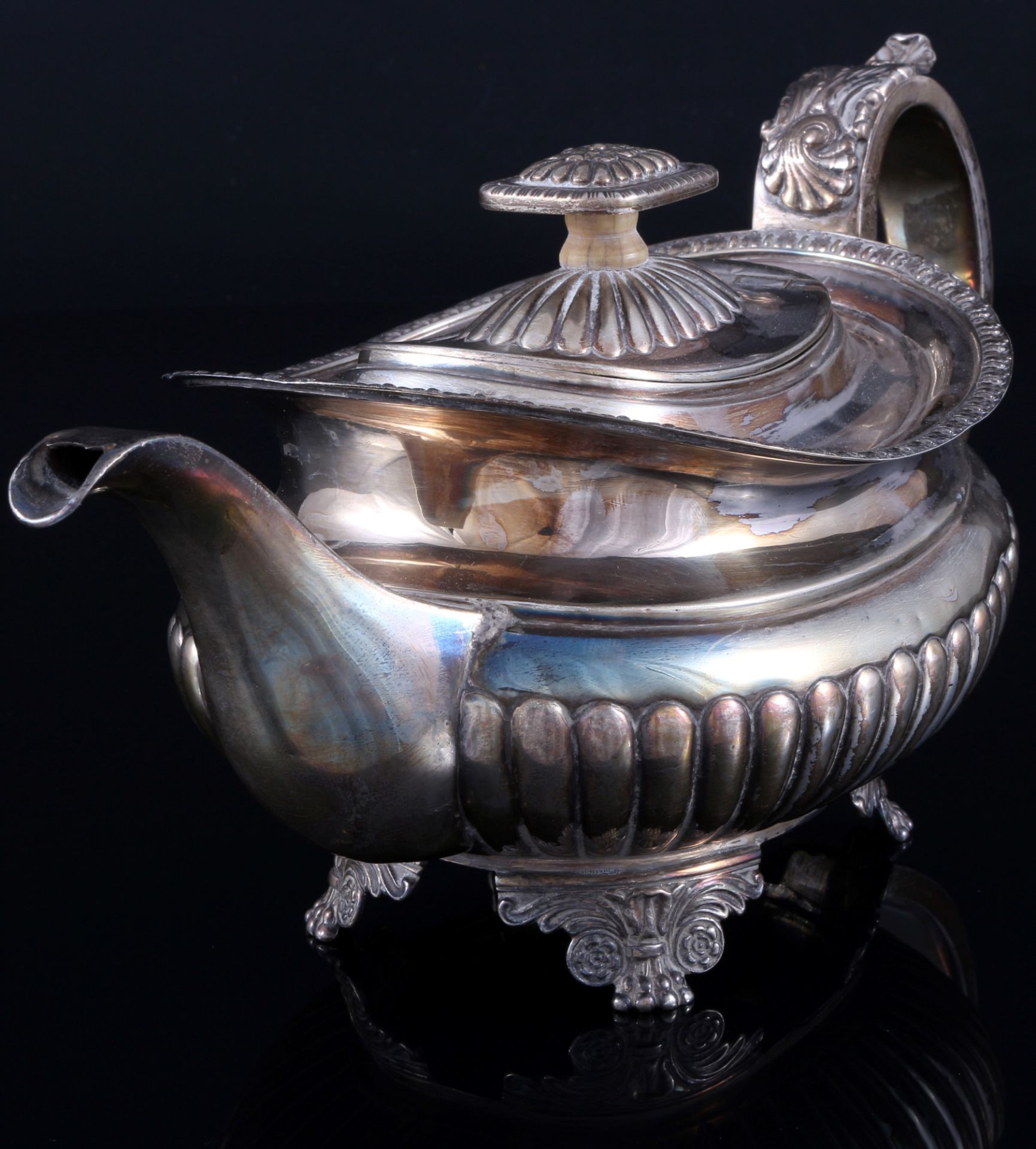 England 925 Silber Teekanne 19. Jahrhundert, sterling silver coffee pot 19th cenutry, - Bild 2 aus 5
