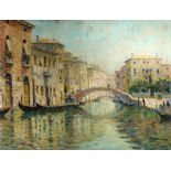 Rudolf Andrée (1887-1970) canal in Venice, Kanal in Venedig,
