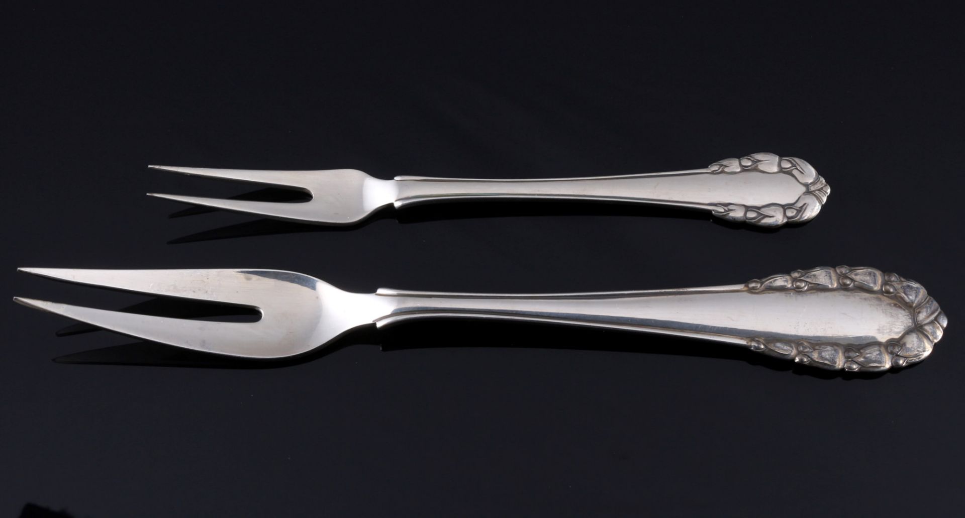 Georg Jensen Lily of the Valley 925 sterling silver 6-piece serving cutlery, Silber 6-teiliges Vorle - Image 3 of 5