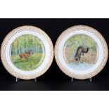 Royal Copenhagen Fauna Danica 2 Speiseteller 3549, dinner plates 1st choice,