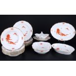 Meissen Roter Ming Drache Speiseservice für 6 Personen 1.Wahl, dinner service for 6 pers. 1st choice