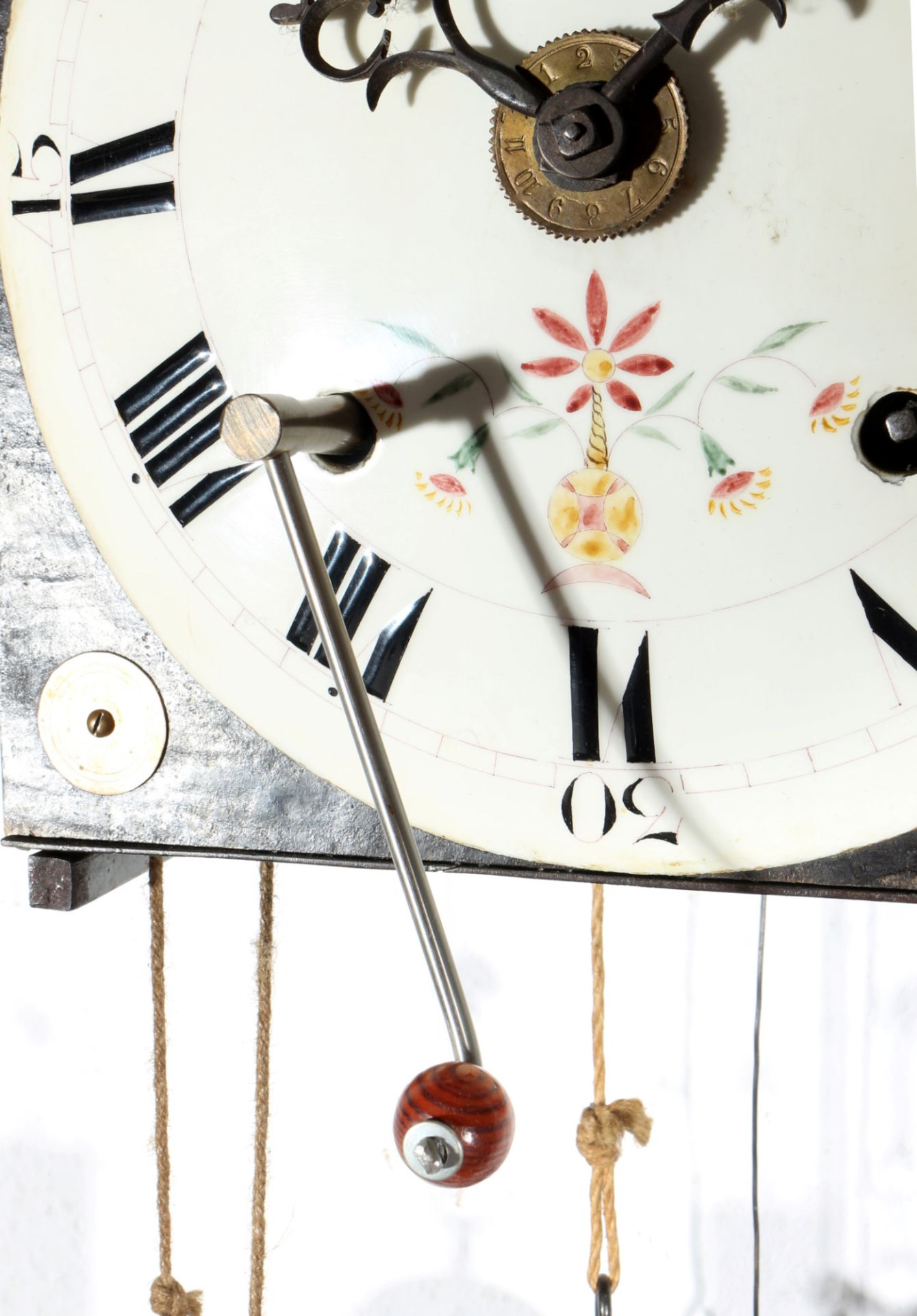 Hähnchenuhr Comtoise Frankreich um 1800, french comtoise rooster clock, - Bild 6 aus 6