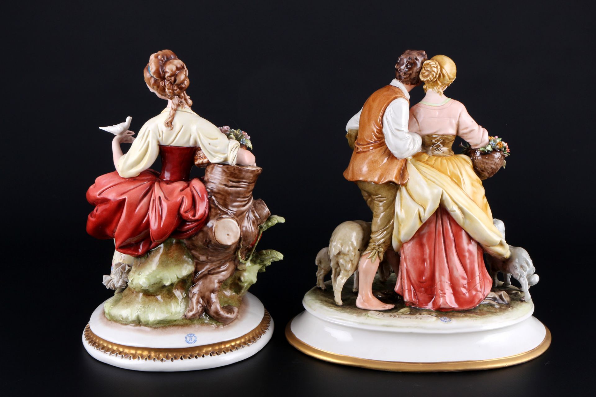 Capodimonte King's Porcelane 2 large porcelain figures, B. Merli & D. Ballaire, Porzellanfiguren, - Image 4 of 9
