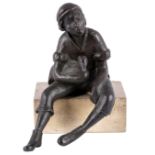 Kurt Moser (1926-1982) Bronze Hans im Glück, Hans in Luck,