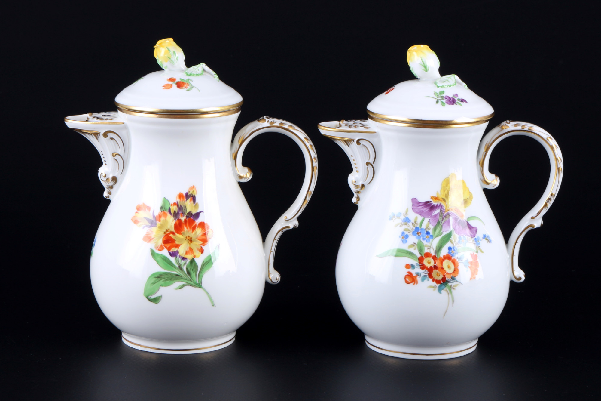 Meissen Flowers mocha coffee service for 8 persons, Mokkaservice für 8 Personen, - Image 3 of 7