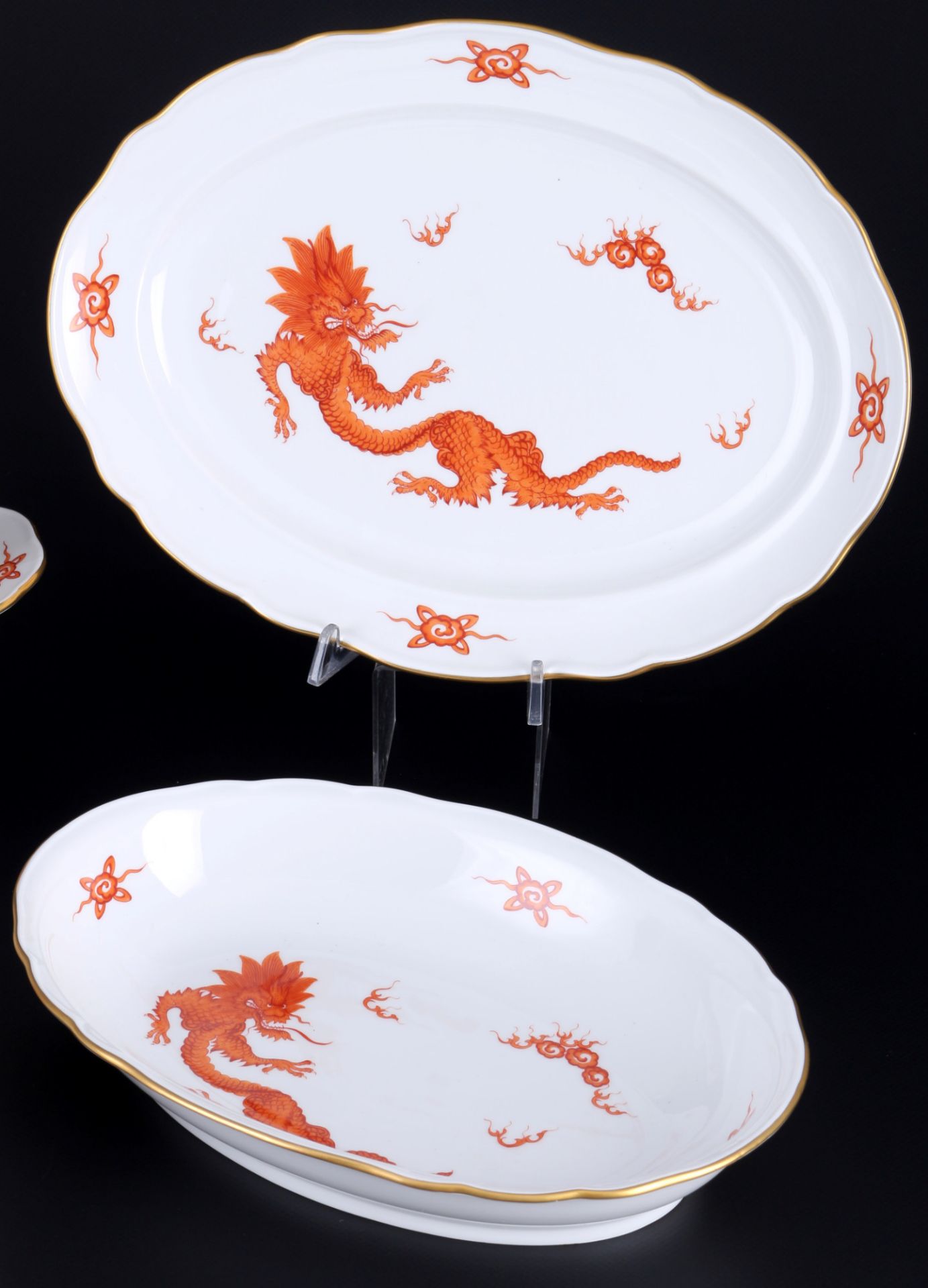 Meissen Red Ming Dragon dinner service for 6 persons 1st choice, Speiseservice für 6 Personen 1.Wahl - Image 4 of 5