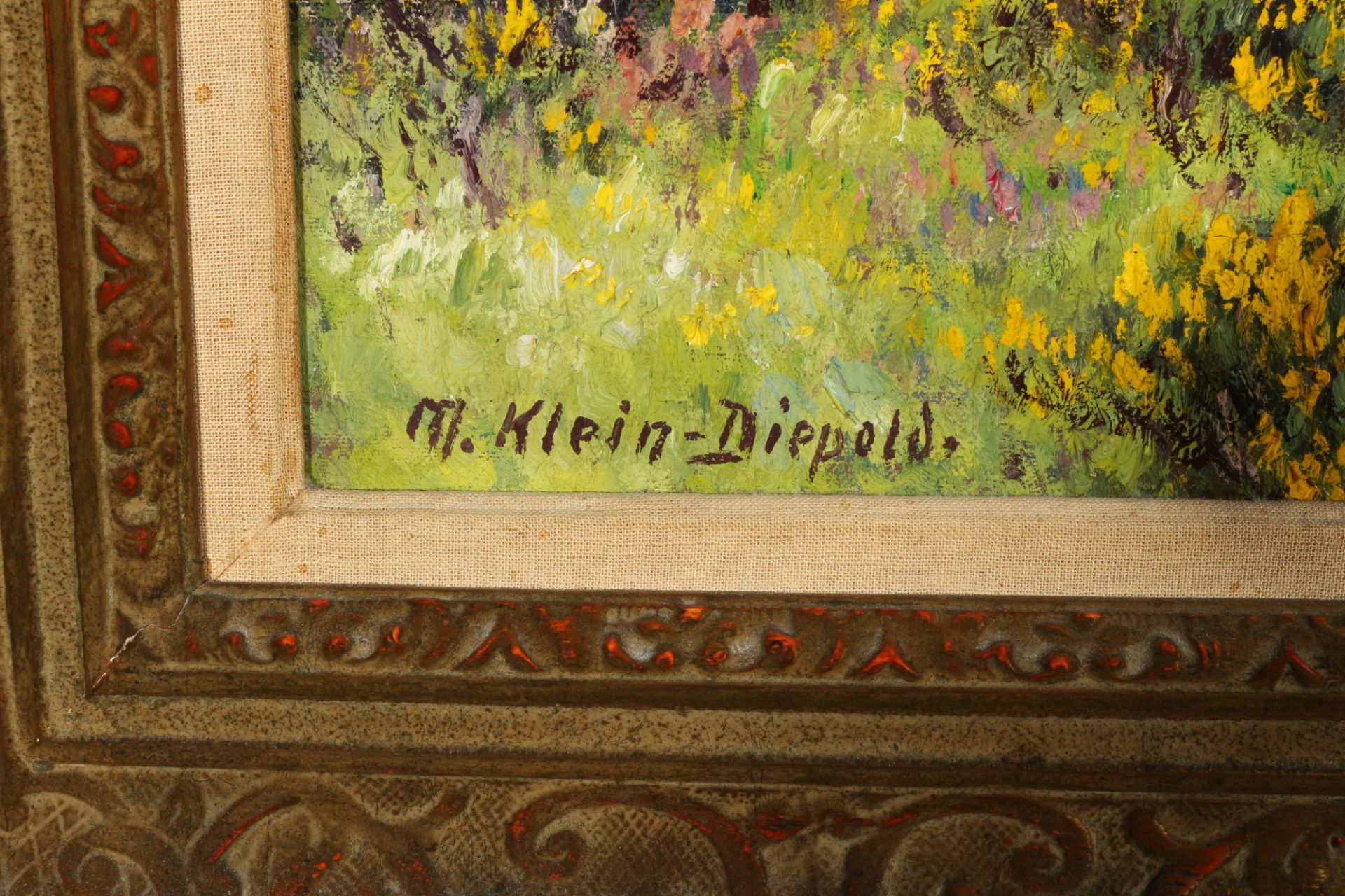 Maximilian Klein von Diepold (1873-1949) Eifellandschaft mit blühendem Ginster, Eiffel landscape wit - Bild 3 aus 5