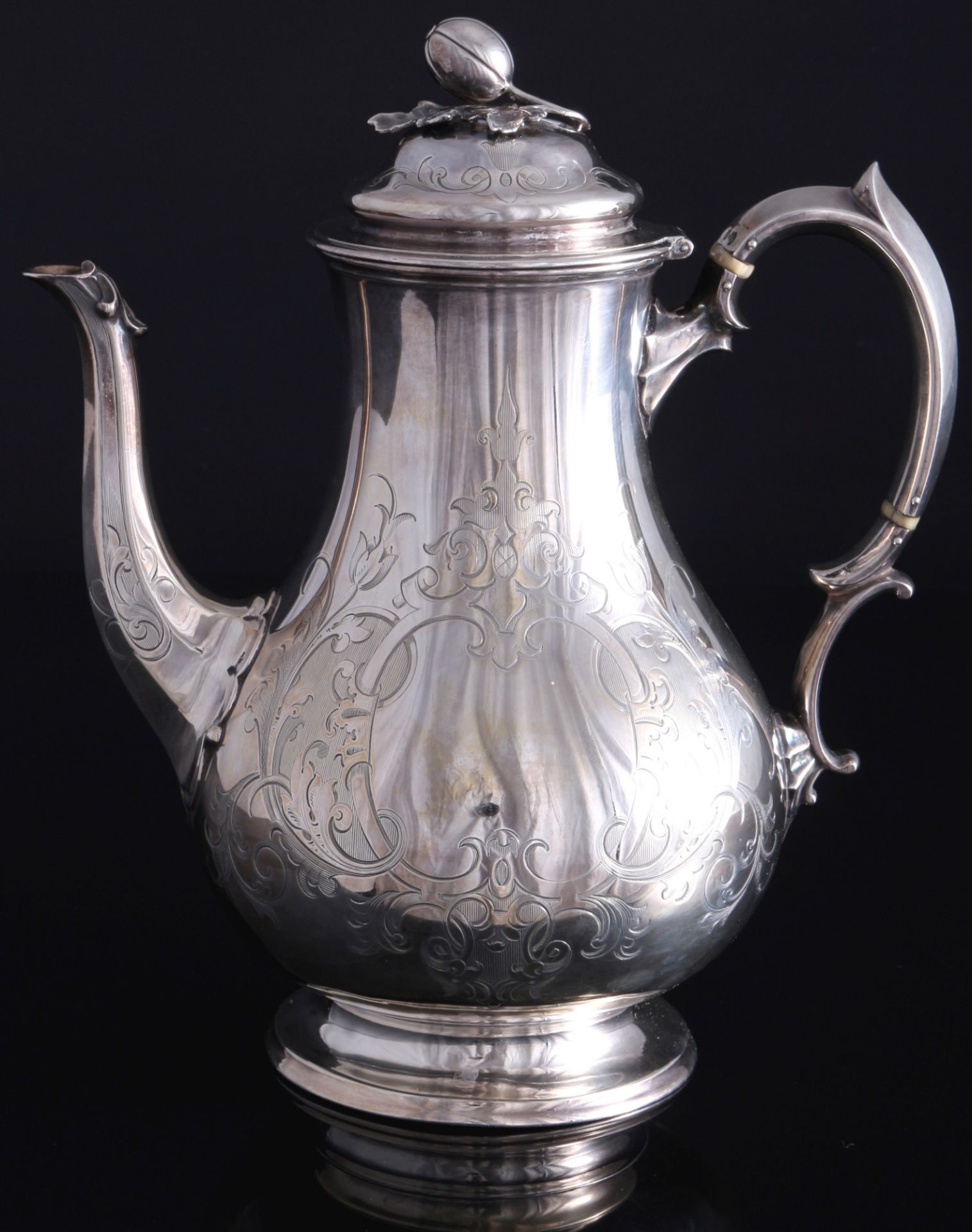 England 925 Silber Kaffeekanne 19. Jahrhundert, George Ivory, victorian sterling silver coffee pot,