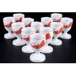 Meissen Roter Ming Drache 12 Eierbecher 1.Wahl, egg cups 1st choice,