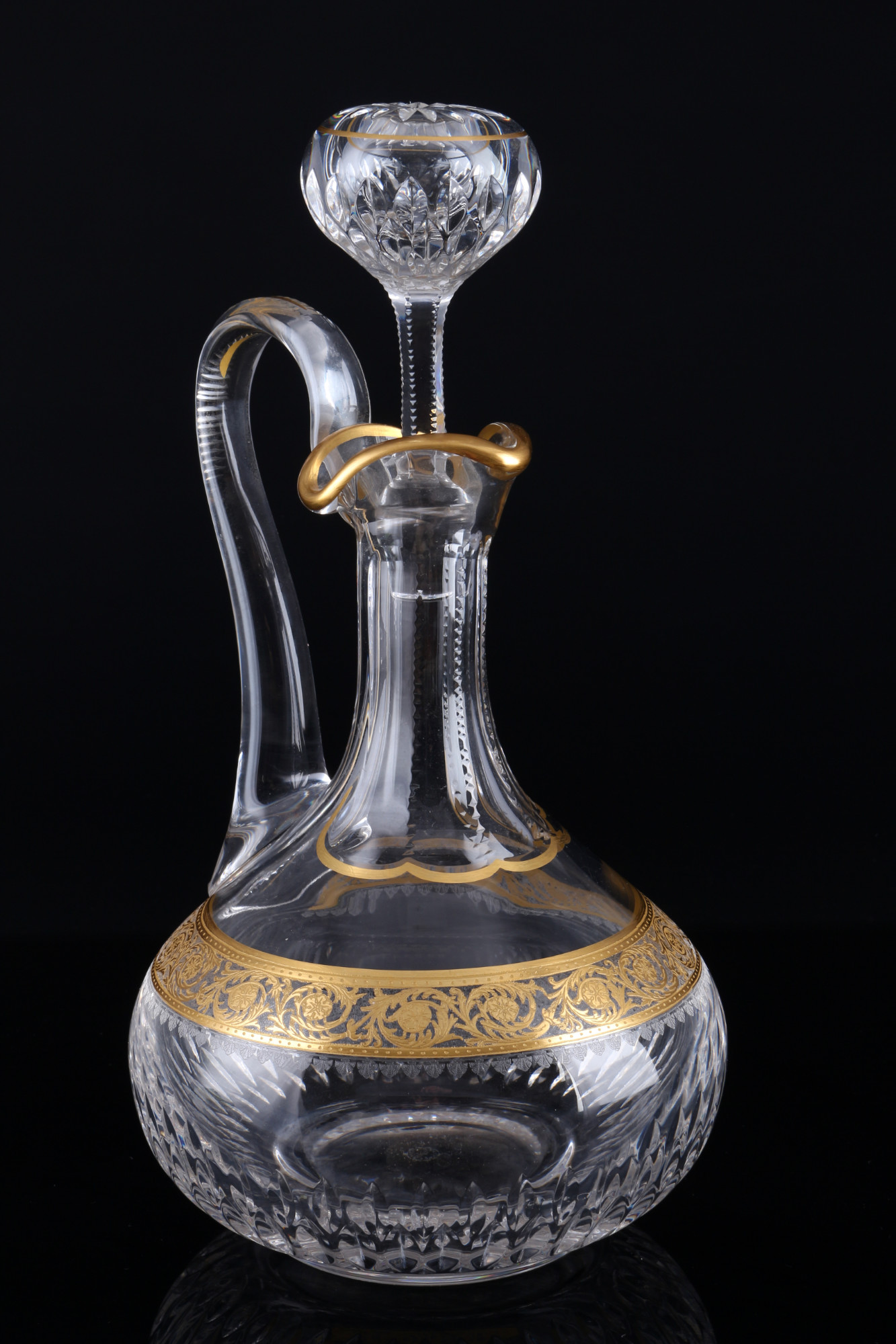 St. Louis Thistle Gold large wine decanter, großer Weindekanter, - Image 3 of 4