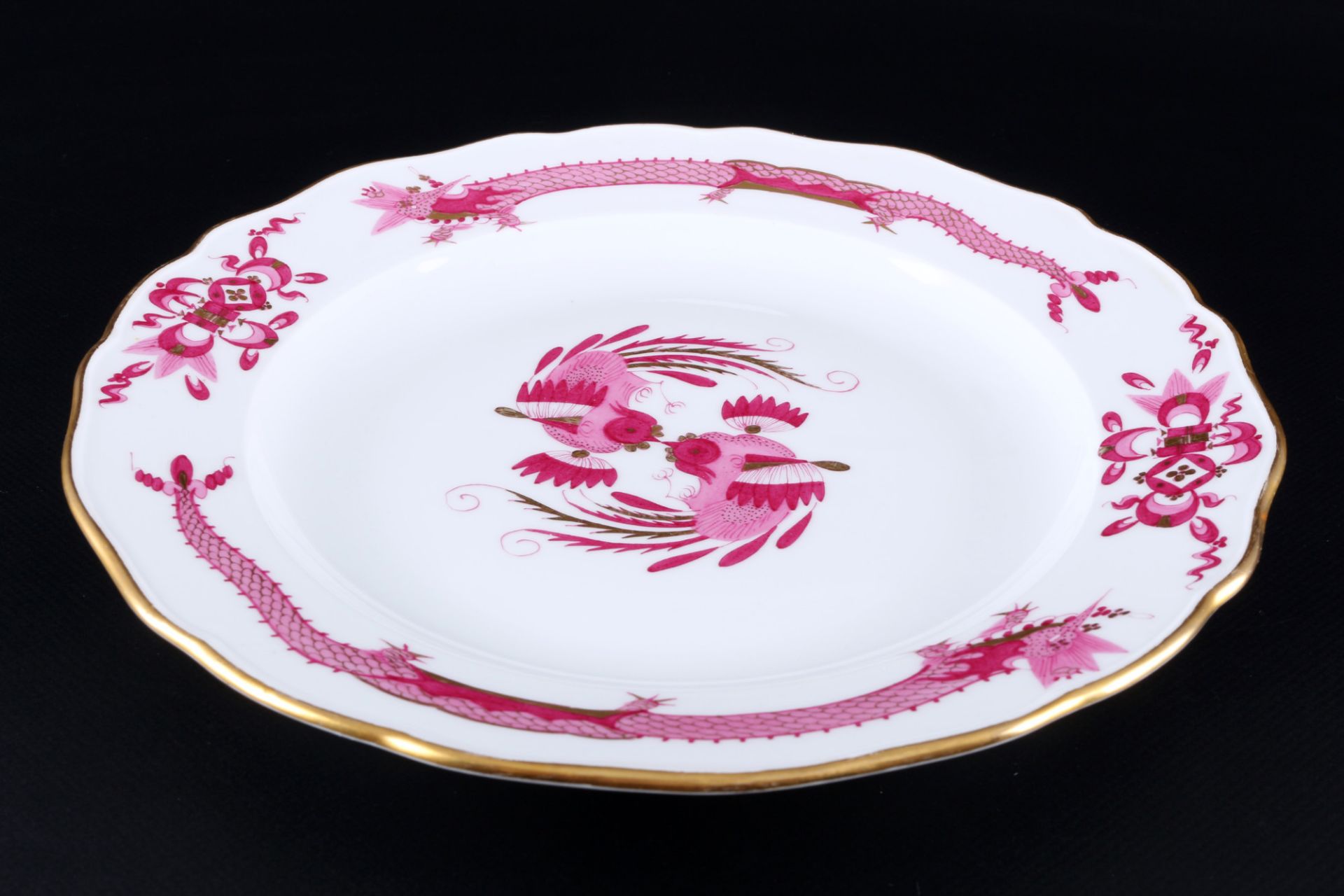 Meissen Hofdrache Purpur 6 Speiseteller 1.Wahl, Knaufmarke, dinner plates 1st choice, - Bild 3 aus 4