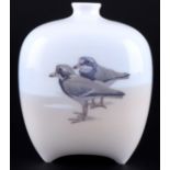 Royal Copenhagen Vase mit Wattvögeln, vase with wadden birds,