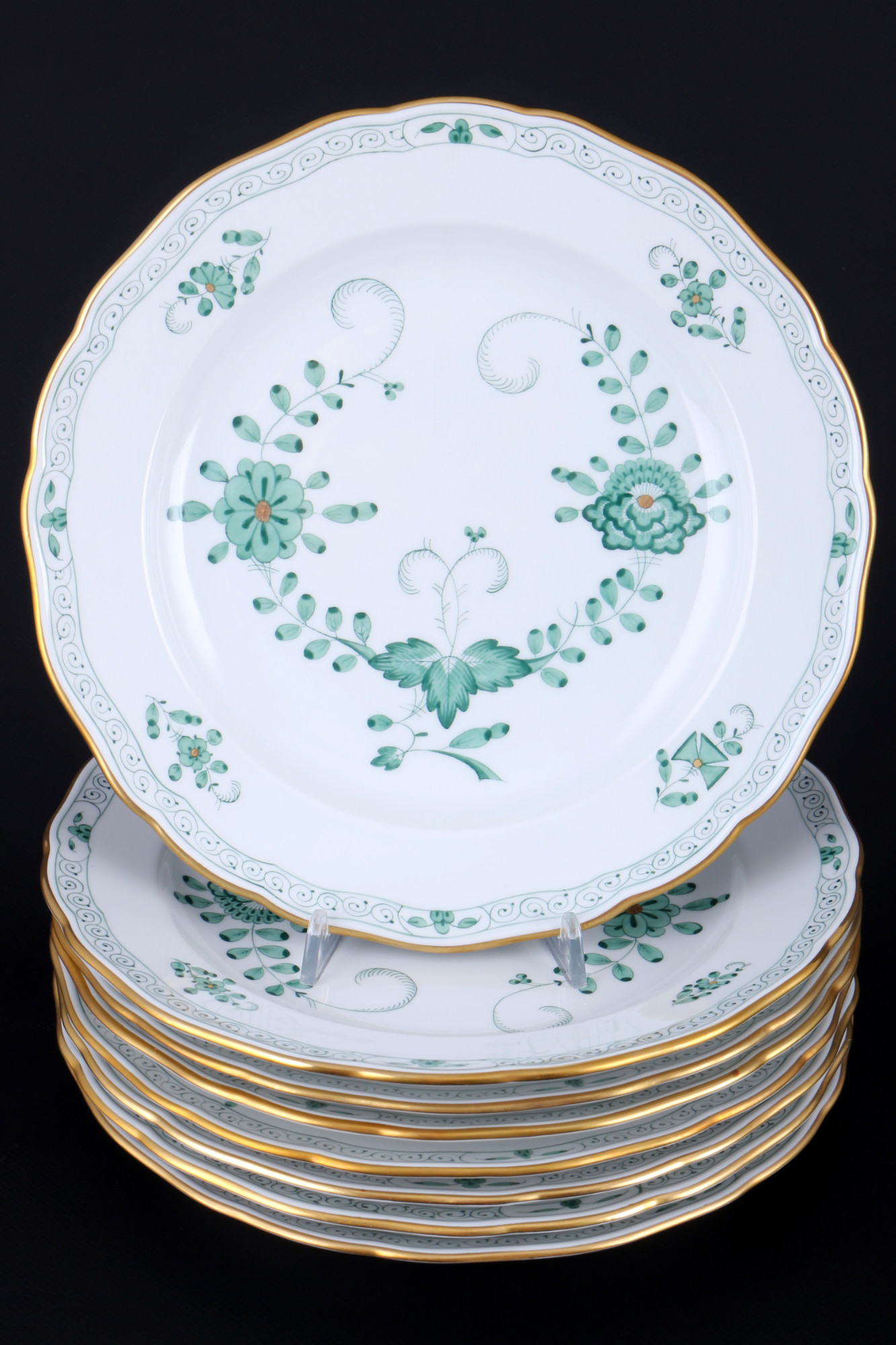 Meissen Indian Green dinner service for 8 persons 1st choice, Speiseservice für 8 Personen 1. Wahl, - Image 2 of 6