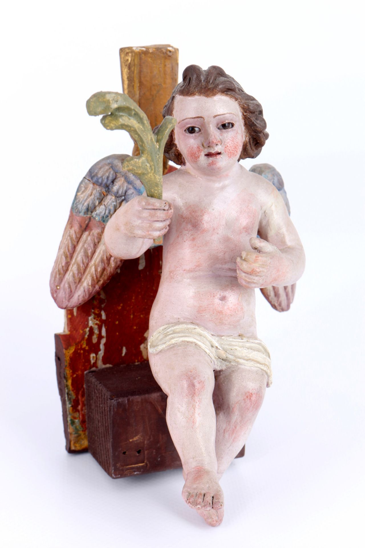 2 Putten Engel Skulpturen 18./19. Jahrhundert, cherub sculptures 18th century, - Bild 3 aus 6