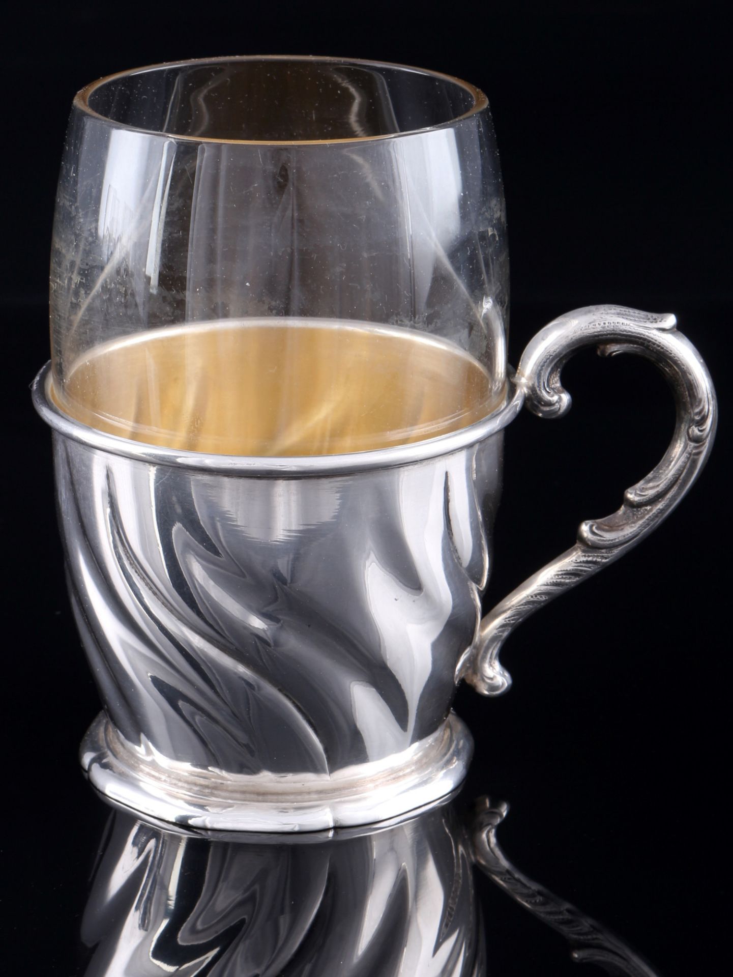 800 Silber 5 Teeglashalter, Hermann Bauer, silver tea glass holder, - Bild 2 aus 4