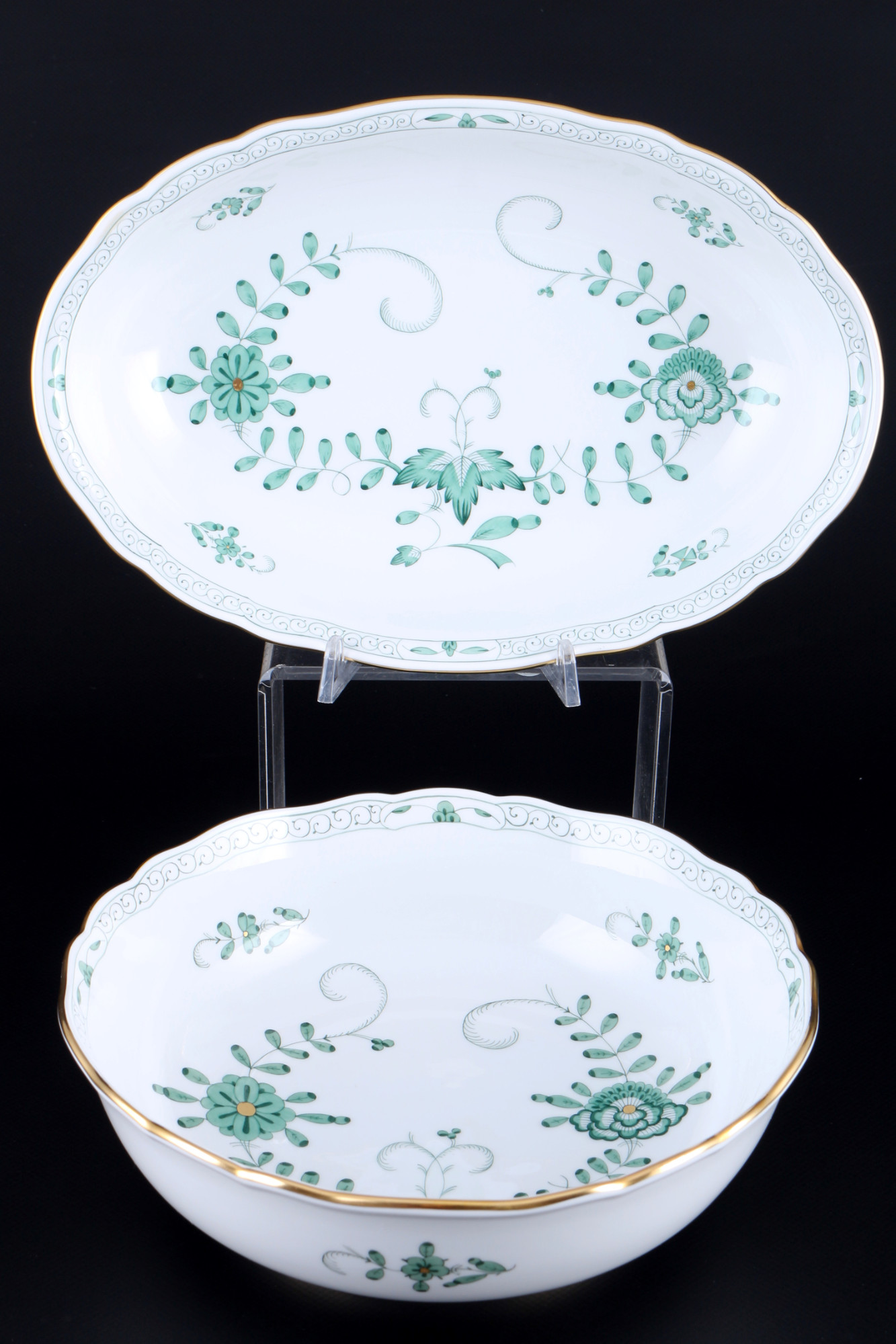 Meissen Indian Green dinner service for 8 persons 1st choice, Speiseservice für 8 Personen 1. Wahl, - Image 4 of 6