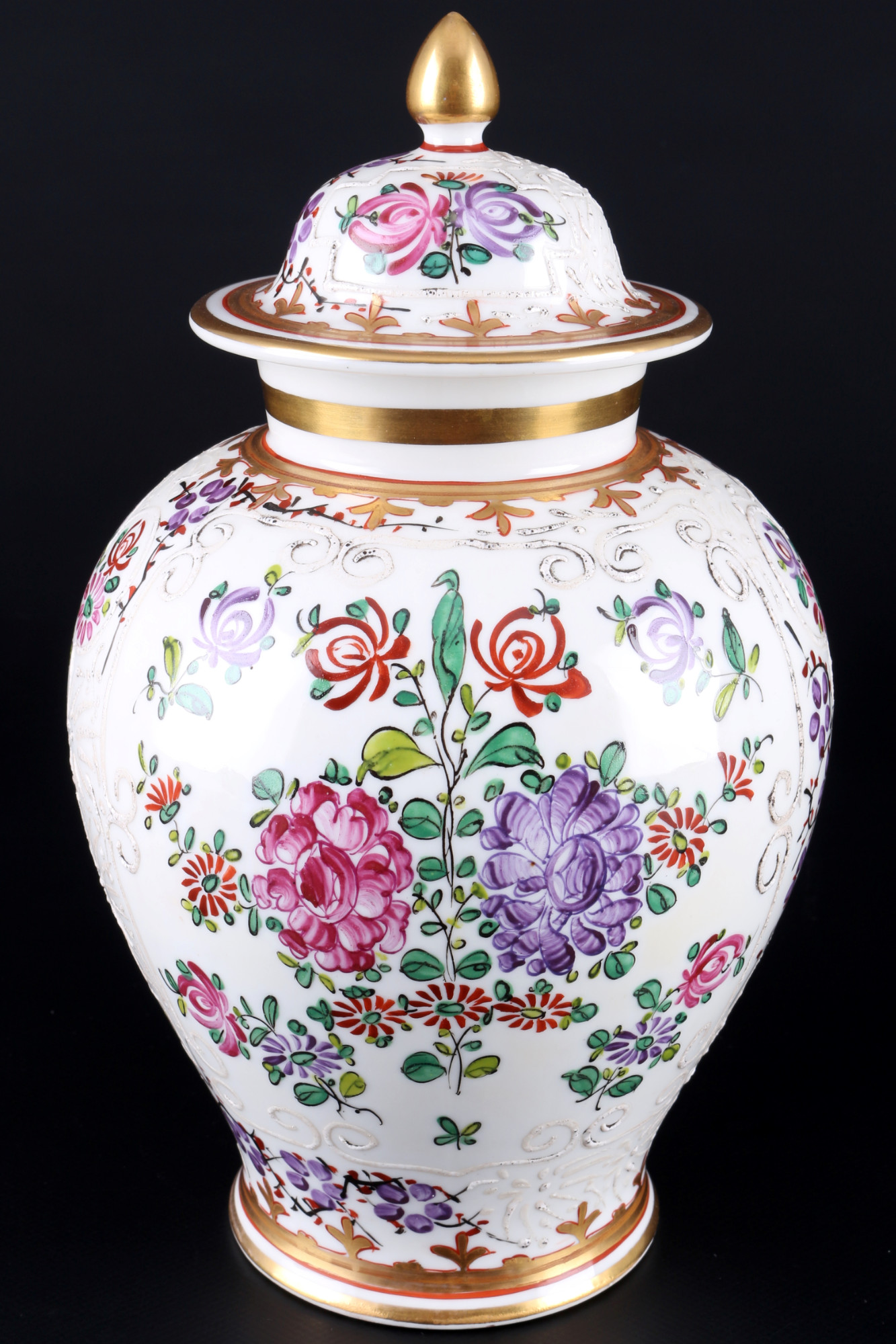 Large pair of lidded vases Compagnie des Indes, Paar Deckelvasen, - Image 3 of 4