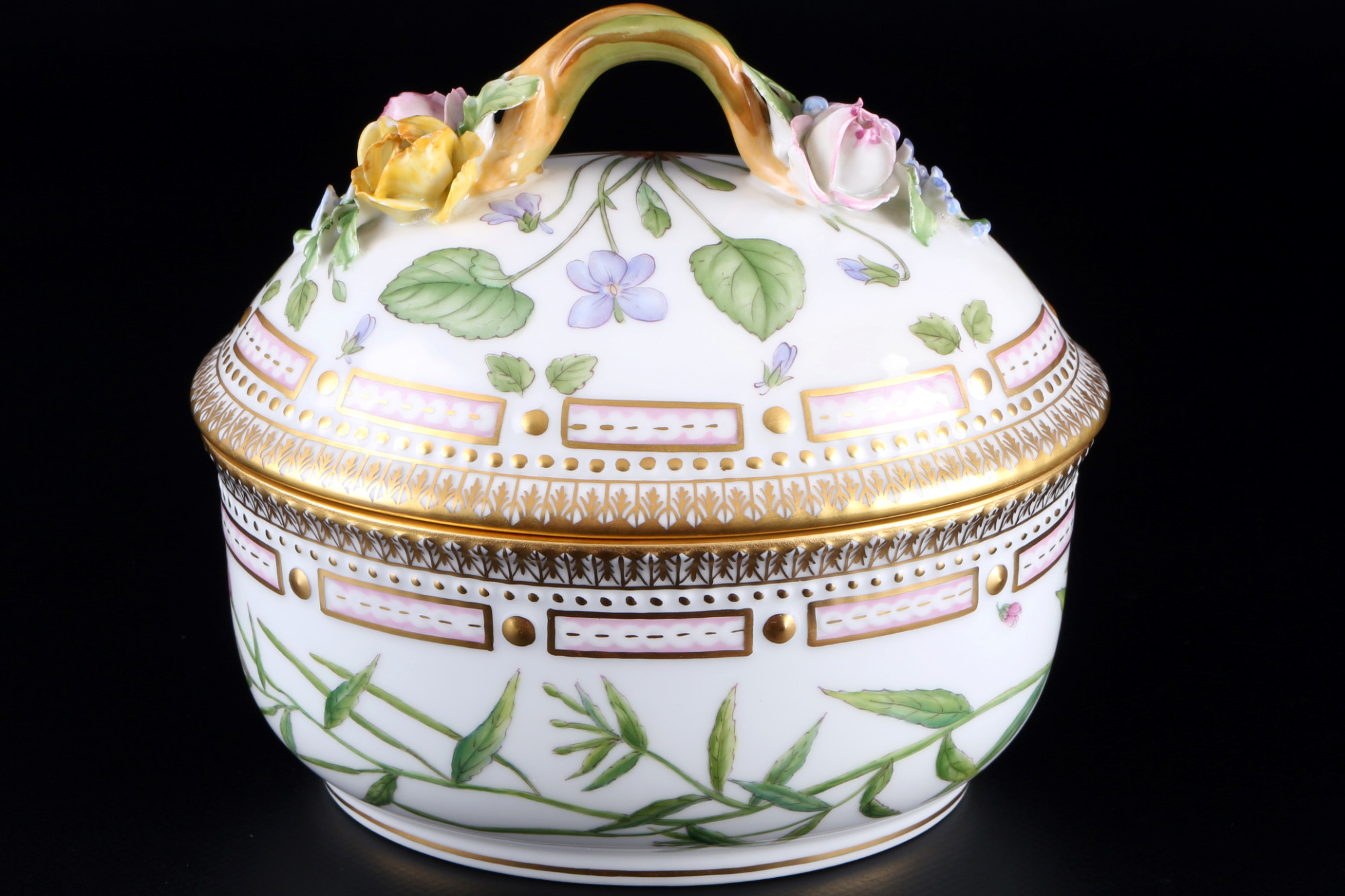 Royal Copenhagen Flora Danica splendor lidded pot 3582 1st choice, Deckeldose, - Image 4 of 7