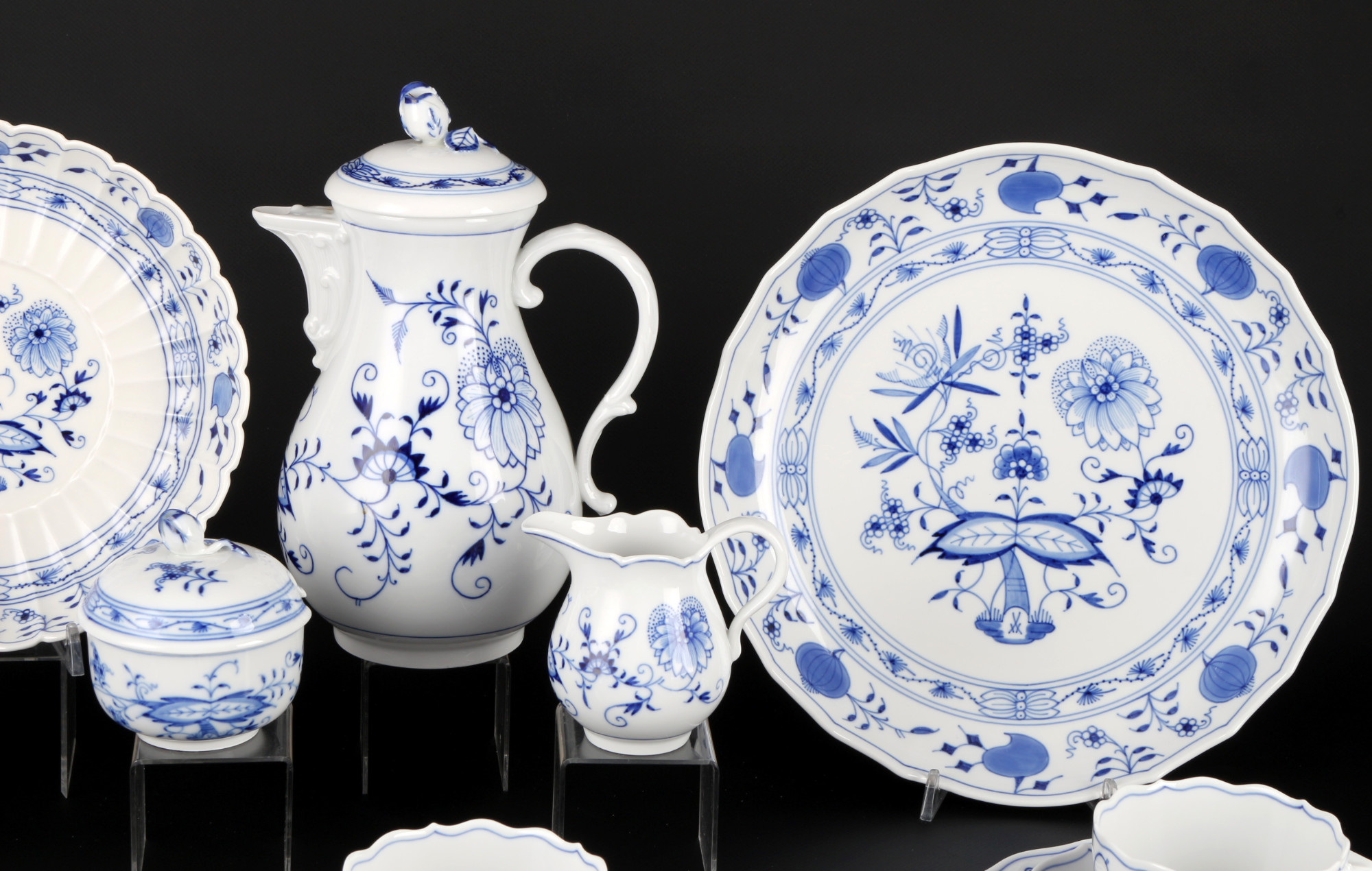 Meissen Onion Pattern coffee service for 7 persons 1st choice, Kaffeeservice für 7 Personen 1.Wahl, - Image 3 of 6