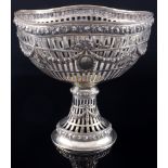 Silber großer Tafelaufsatz mit Rosenblüten, silver large centerpiece,