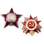 2 russische Orden Sowjetunion, 2 soviet medals,