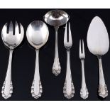 Georg Jensen Maiglöckchen 925 Silber 6-teiliges Vorlegebesteck, sterling silver 6-piece serving cutl