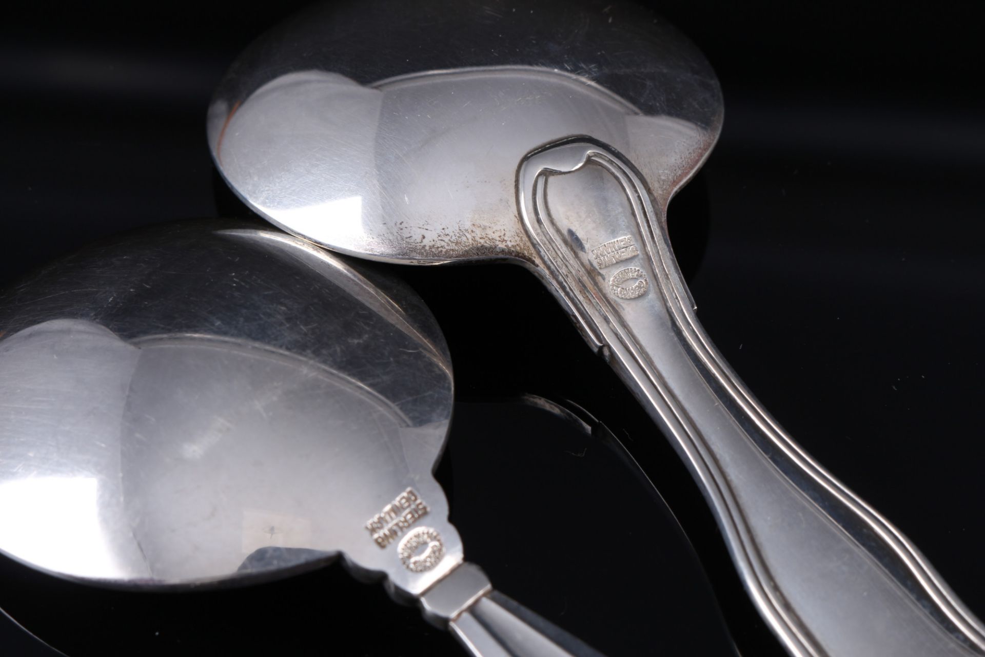 Georg Jensen Acorn / Old Danish 925 Silber 3 Marmeladenlöffel, sterling silver 3 jam spoons, - Bild 4 aus 4
