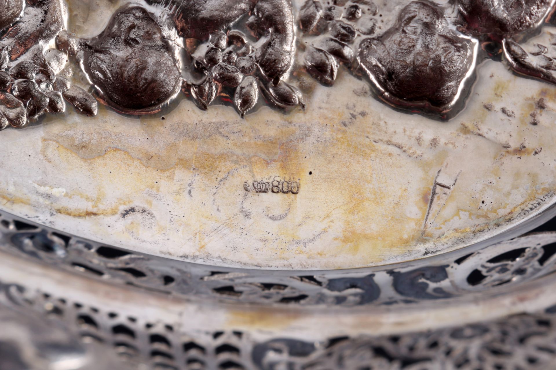 800 silver large cherub bowl, Silber große Puttenschale, - Image 4 of 4