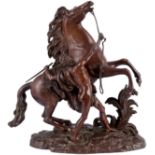 Bronze 19. Jahrhundert Chevaux De Marly nach Guillaume I Coustou (1677-1746), Marly Horses,