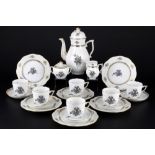 Herend Apponyi Grey Kaffeeservice für 6 Personen, coffee service for 6 pers.,