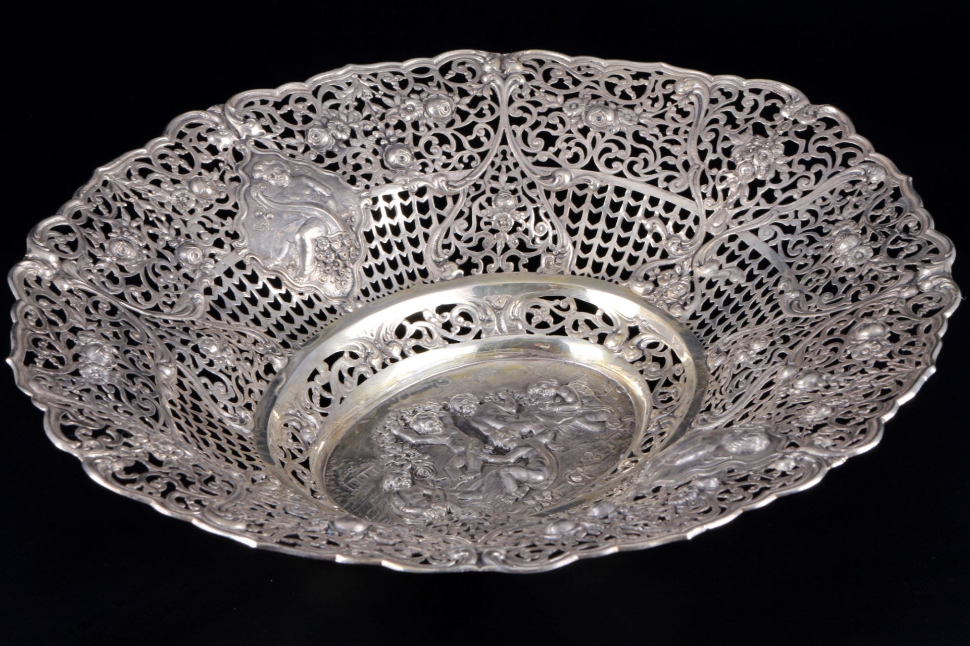 800 silver large cherub bowl, Silber große Puttenschale, - Image 2 of 4