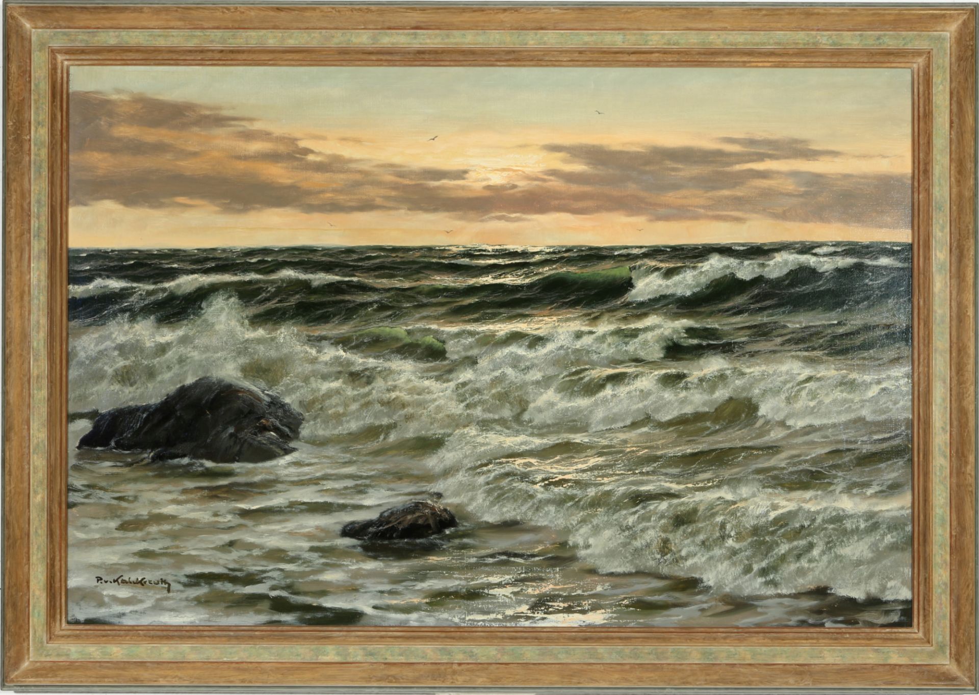 Patrick von Kalckreuth (1892-1970) stürmische See, stormy sea, - Bild 2 aus 4