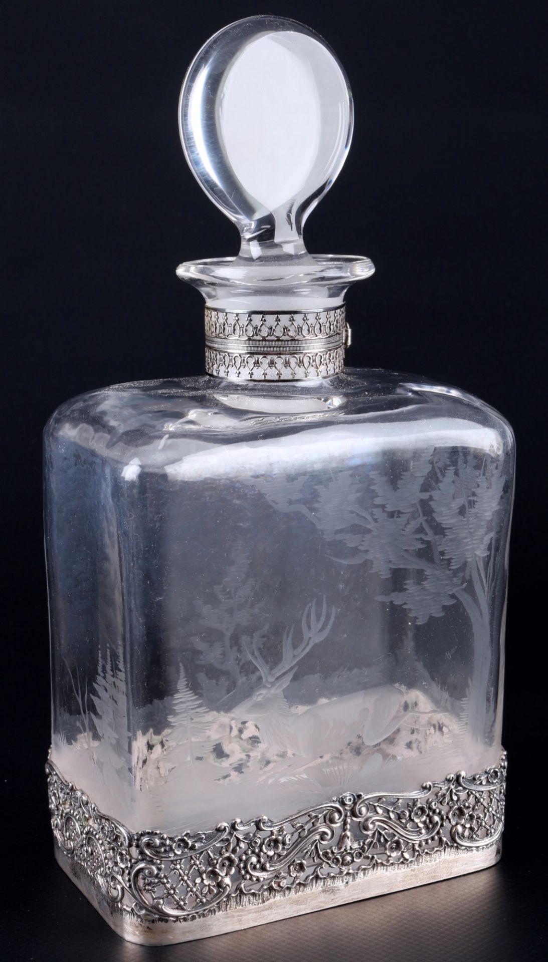 800 - 925 Silber 7-teiliges Konvolut, Kannen, Vasen, Gläser und Karaffe, decorative silver lot, - Bild 2 aus 6
