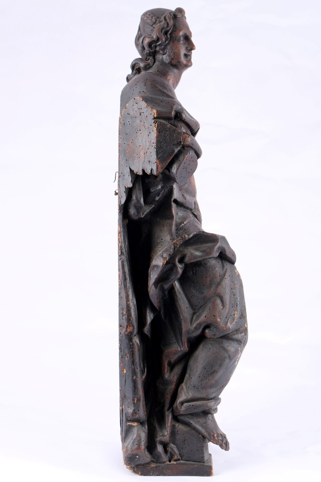 Holzskulptur 18./19. Jahrhundert Frauenfigur, wooden sculpture woman 18/19th century, - Bild 2 aus 5