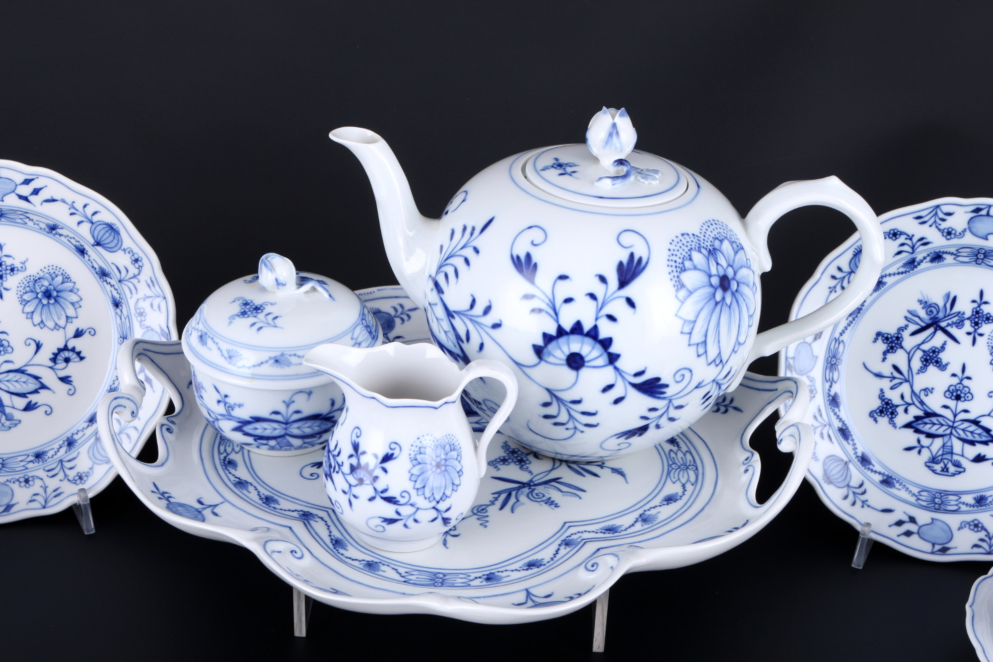 Meissen Onion Pattern tea service for 8 persons 1st choice, Teeservice für 8 Personen 1.Wahl, - Image 2 of 6