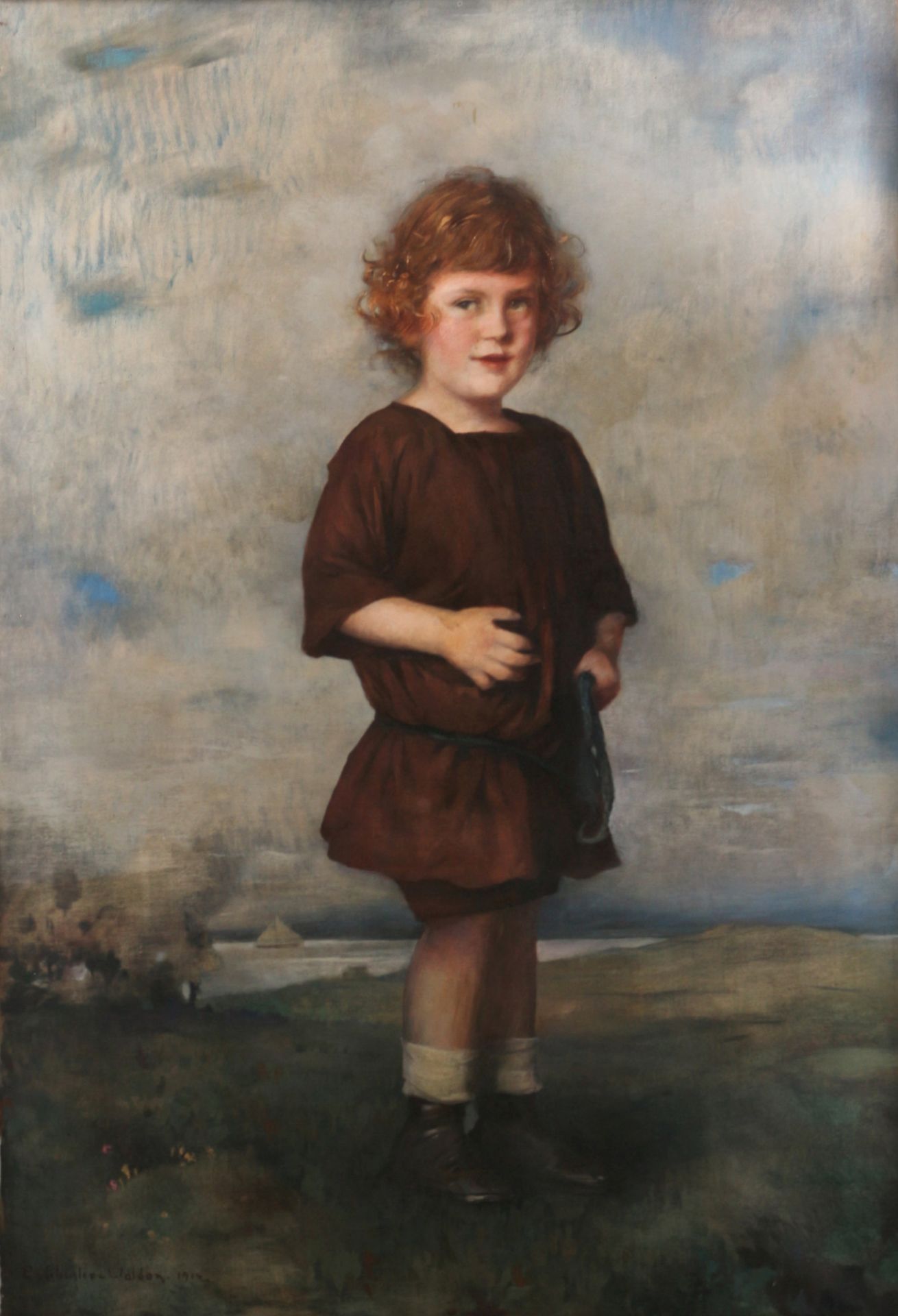 Georg Schuster-Woldan (1864-1933) Portrait eines rothaarigen Knabens 1914, portrait ginger-haired bo