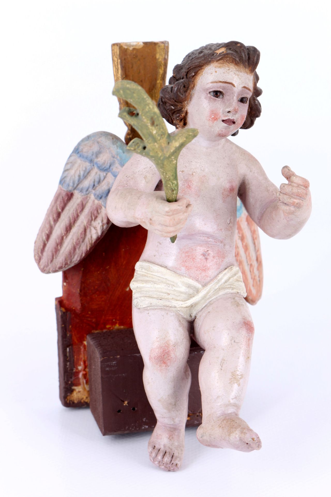 2 Putten Engel Skulpturen 18./19. Jahrhundert, cherub sculptures 18th century, - Bild 2 aus 6