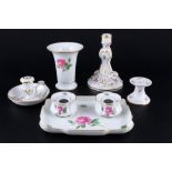 Meissen Rote Rose 7-teiliges Zierporzellan, decorative porcelain,