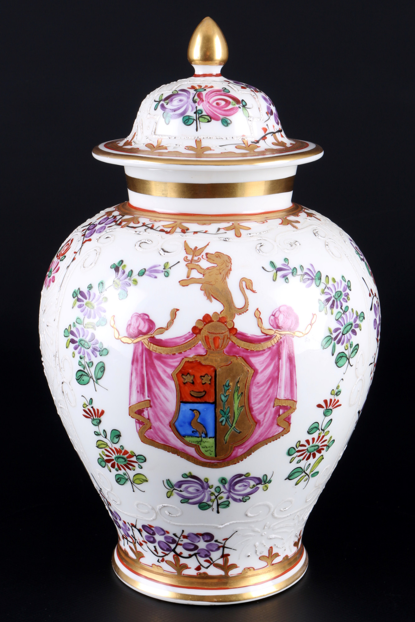Large pair of lidded vases Compagnie des Indes, Paar Deckelvasen, - Image 2 of 4