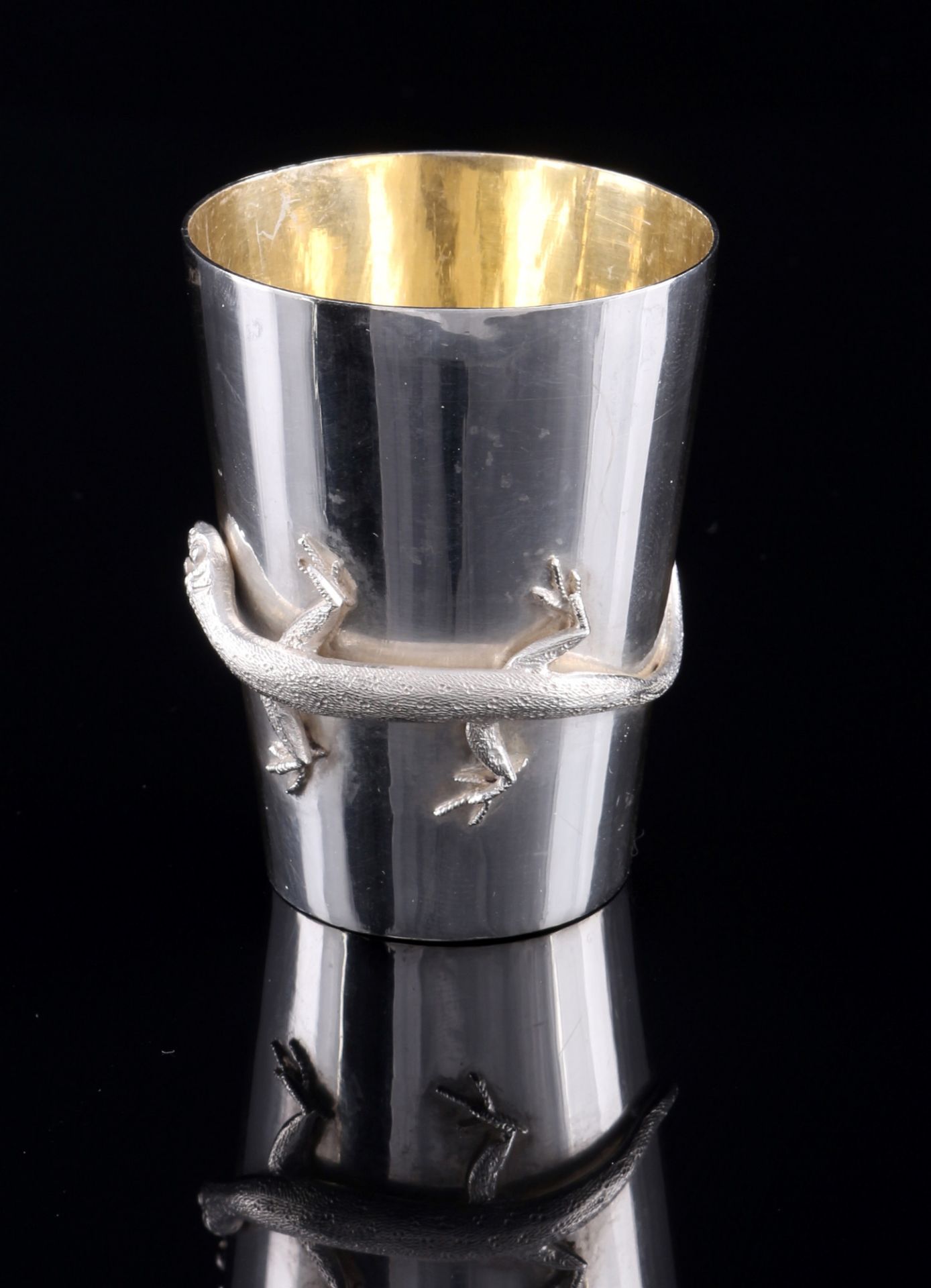 China Silber 2 Becher / Schnapspinnchen, chinese silver cups / beaker for liquor, - Bild 2 aus 7