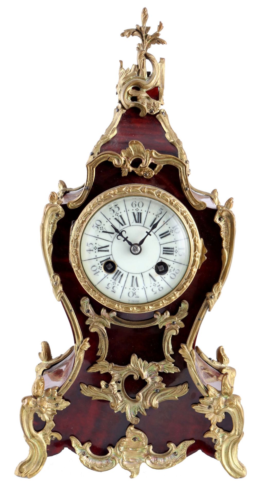 Kleine Boulleuhr/ Tischuhr, Frankreich 19. Jahrhundert, french mantel clock 19th century,