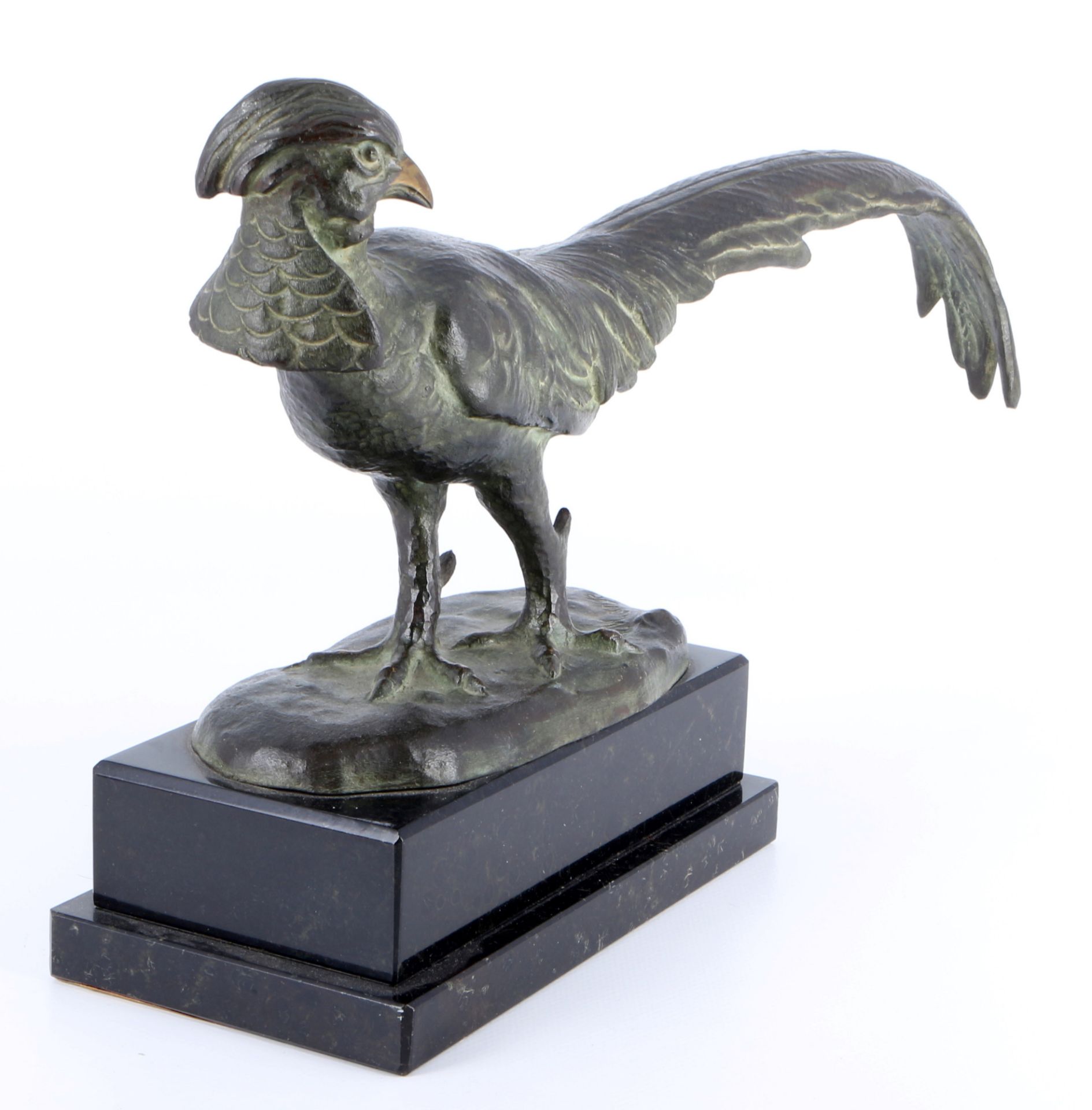Richard W. Lange (1879-1944) Bronze schreitender Fasan, striding pheasant, - Bild 2 aus 5