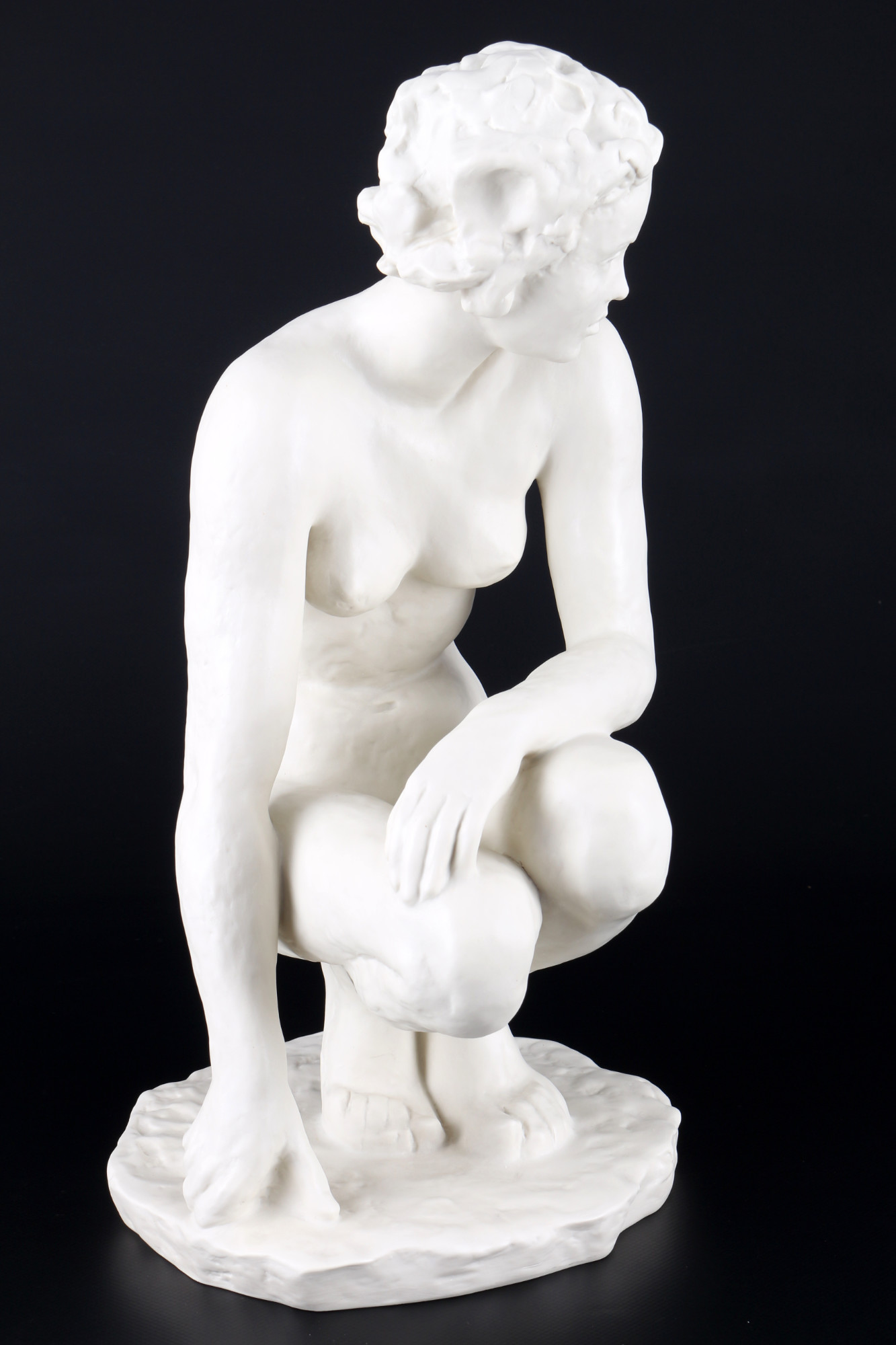 Rosenthal large crouching female nude act, weiblicher hockender Akt, - Image 4 of 6