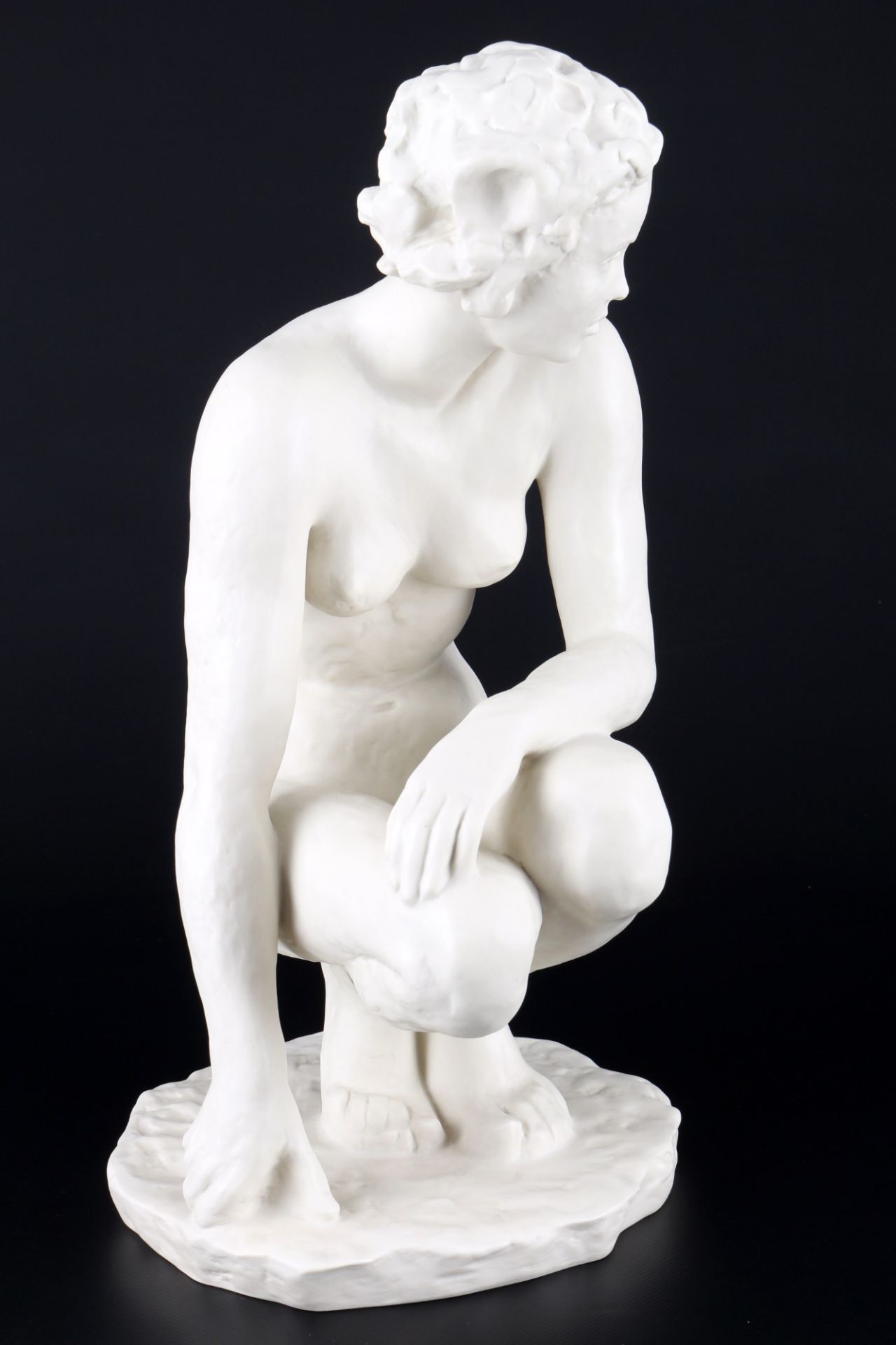 Rosenthal large crouching female nude act, weiblicher hockender Akt, - Image 4 of 6