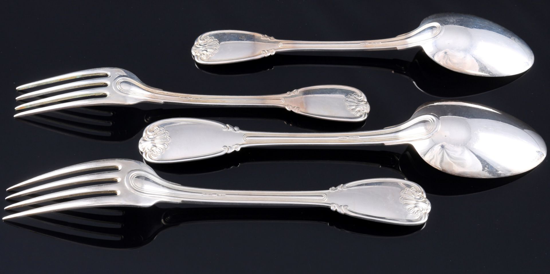 Christofle Cardeilhac Sceaux 925 sterling silver cutlery 143 pieces for 12 pers., Silber 143-teilige - Image 9 of 20