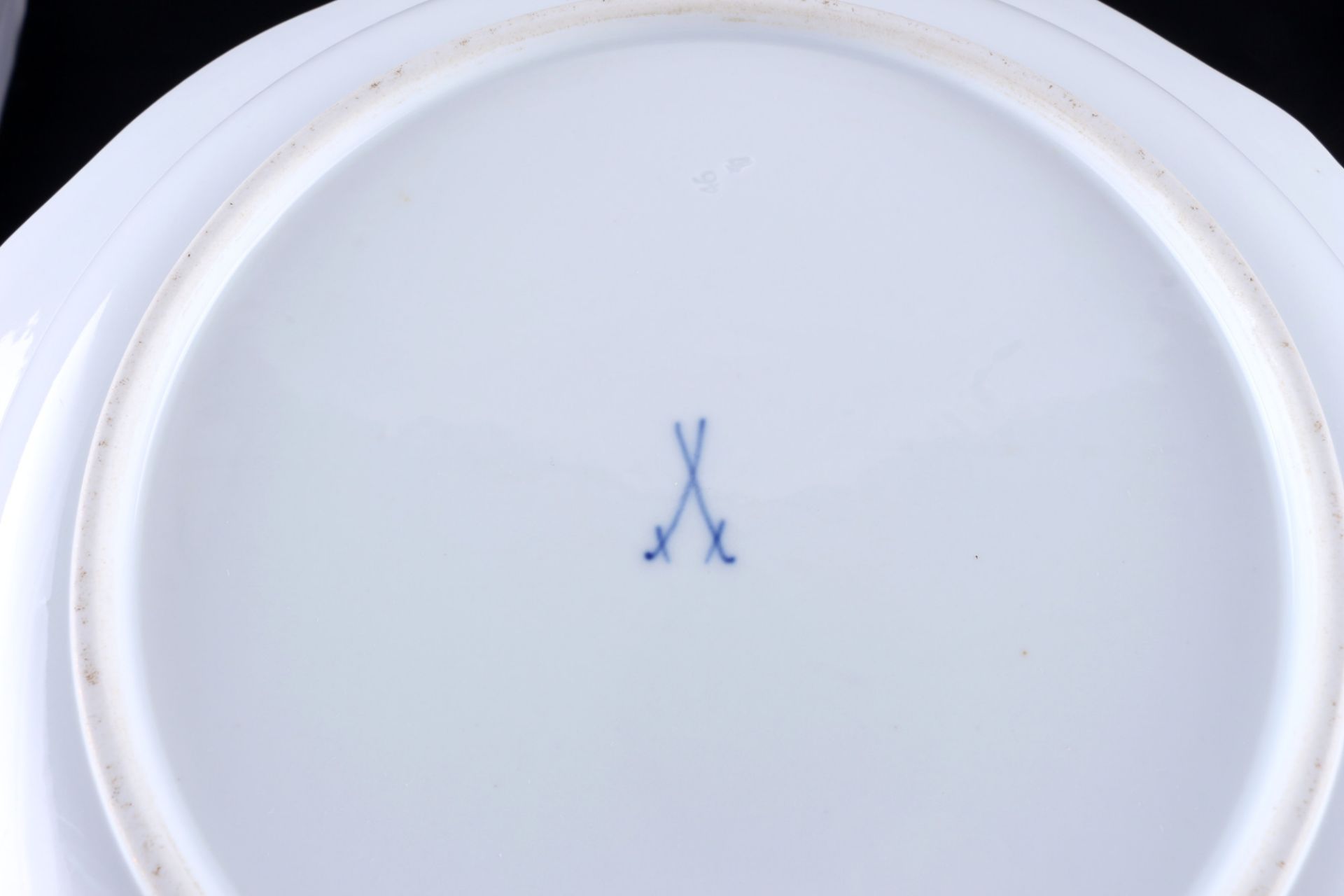 Meissen A-Kante Goldrand 3 Schalen und Platte 1.Wahl, Knaufmarke, bowls and platter 1st choice, - Bild 4 aus 4