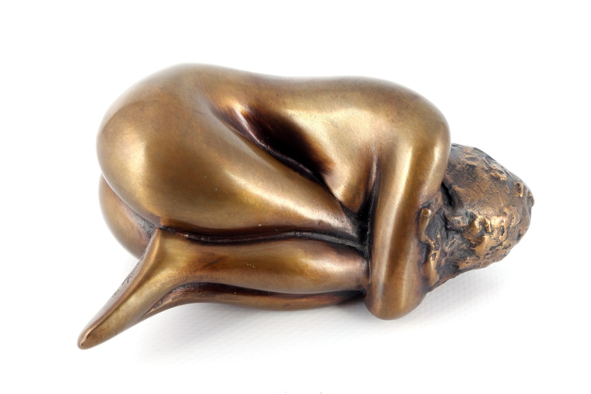 Bruno Bruni (*1935) Bronze Akt Im Nest - Nel Nido, bronze nude act sculpture, - Bild 2 aus 6