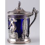 18. Jahrhundert Silber Senftopf Frankreich von 1793, silver mustard pot 18th century,